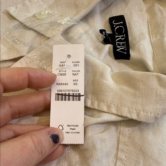 J. Crew Utility shirtdress in linen Size XS - Picture 8 of 9